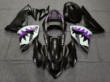 Matt Schwarzer & Violetter Hai 2004-2005 Kawasaki ZX10R Motorrad Verkleidung