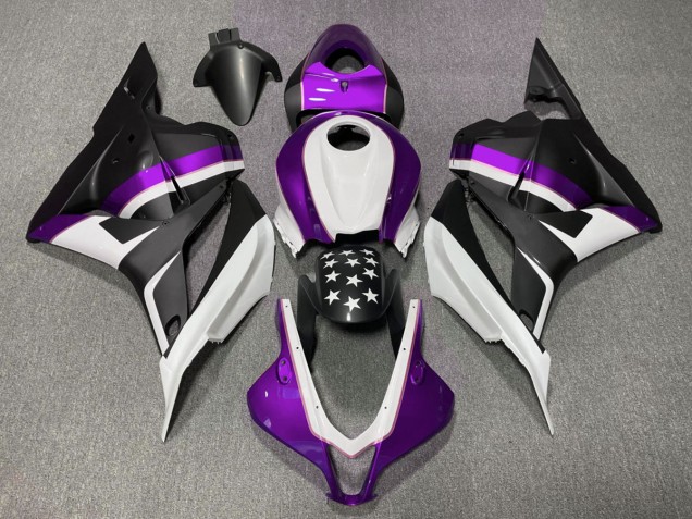 Matt Schwarzer & Violetter Stern 2009-2012 Honda CBR600RR Motorrad Verkleidung Matt Schwarzer & Violetter Stern 2009-2012 Honda CBR600RR Motorrad Verkleidung