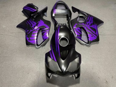 Matt Schwarzer & Violetter Totenkopf 2001-2003 Honda CBR600 F4i Motorrad Verkleidung