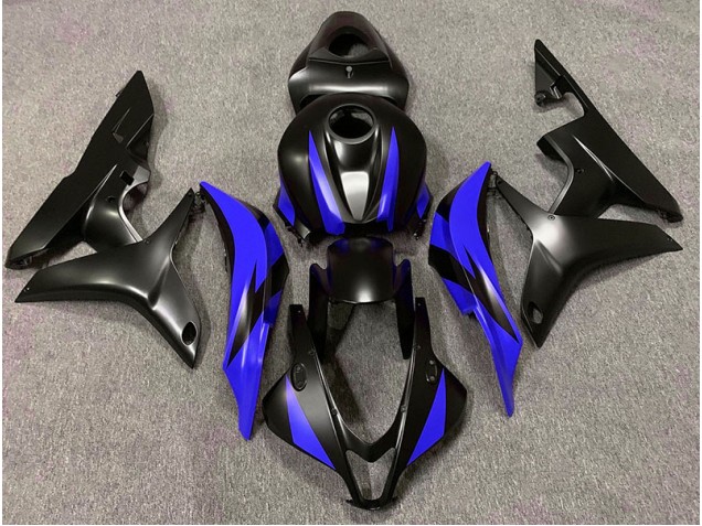 Matt Schwarzes & Blaues Design 2007-2008 Honda CBR600RR Motorrad Verkleidung Matt Schwarzes & Blaues Design 2007-2008 Honda CBR600RR Motorrad Verkleidung