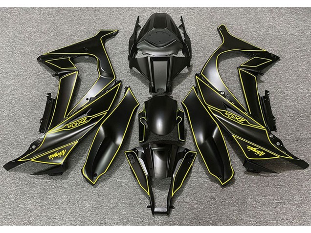 Matt Schwarzes & Gelbes Futter 2011-2015 Kawasaki ZX10R Motorrad Verkleidung Matt Schwarzes & Gelbes Futter 2011-2015 Kawasaki ZX10R Motorrad Verkleidung