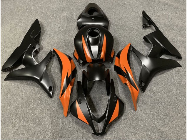 Matt Schwarzes & Orangefarbenes Design 2007-2008 Honda CBR600RR Motorrad Verkleidung Matt Schwarzes & Orangefarbenes Design 2007-2008 Honda CBR600RR Motorrad Verkleidung