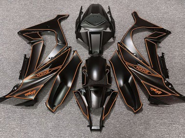 Matt Schwarzes & Orangefarbenes Futter 2011-2015 Kawasaki ZX10R Motorrad Verkleidung
