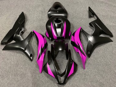 Matt Schwarzes & Rosa Design 2007-2008 Honda CBR600RR Motorrad Verkleidung