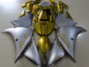 Matt Silber & Gold 2009-2011 Yamaha R1 Motorrad Verkleidung