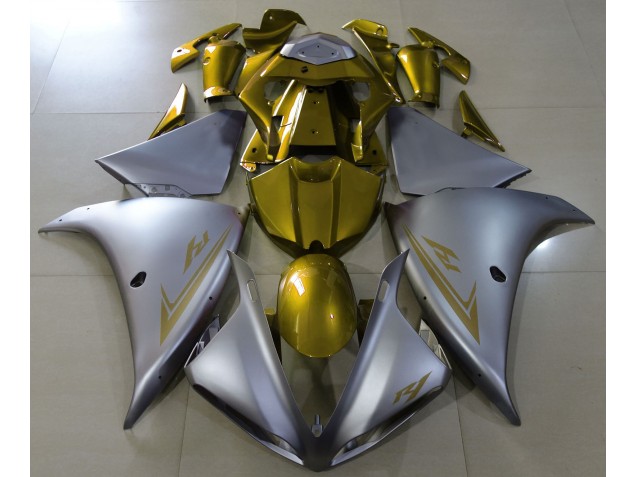 Matt Silber & Gold 2009-2011 Yamaha R1 Motorrad Verkleidung Matt Silber & Gold 2009-2011 Yamaha R1 Motorrad Verkleidung