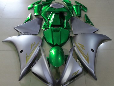 Matt Silber & Grün 2009-2011 Yamaha R1 Motorrad Verkleidung