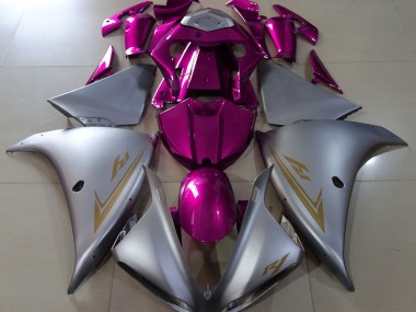 Matt Silber & Pink 2009-2011 Yamaha R1 Motorrad Verkleidung