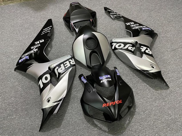Matt Silber Repsol 2006-2007 Honda CBR1000RR Motorrad Verkleidung Matt Silber Repsol 2006-2007 Honda CBR1000RR Motorrad Verkleidung