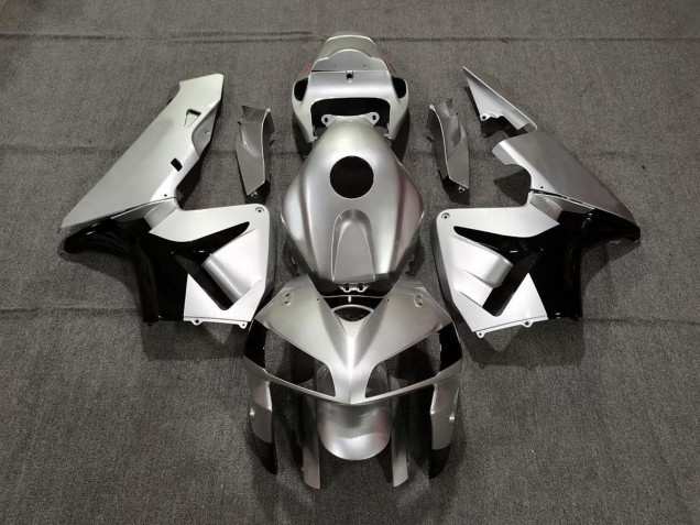 Matt Silber & Schwarz 2005-2006 Honda CBR600RR Motorrad Verkleidung Matt Silber & Schwarz 2005-2006 Honda CBR600RR Motorrad Verkleidung