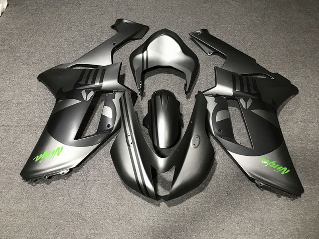 Matt Silber & Totenkopf 2007-2008 Kawasaki ZX6R Motorrad Verkleidung Matt Silber & Totenkopf 2007-2008 Kawasaki ZX6R Motorrad Verkleidung