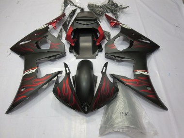 Mattrot Flamme 2003-2004 Yamaha R6 Motorrad Verkleidung