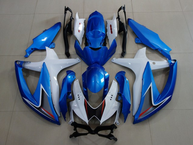 Metallic Blau & Weiß 2008-2010 Suzuki GSXR 600-750 Motorrad Verkleidung Metallic Blau & Weiß 2008-2010 Suzuki GSXR 600-750 Motorrad Verkleidung