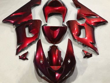 Metallic Rot 2005-2006 Kawasaki ZX6R Motorrad Verkleidung