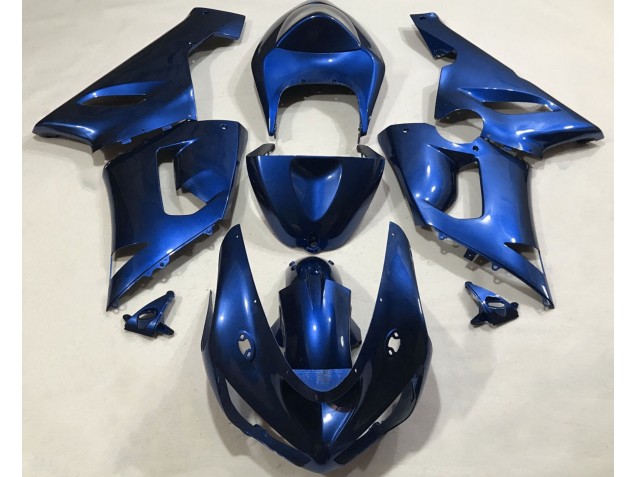 Metallicblau 2005-2006 Kawasaki ZX6R Motorrad Verkleidung Metallicblau 2005-2006 Kawasaki ZX6R Motorrad Verkleidung