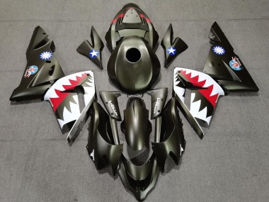 Militärgrüner Hai 2004-2005 Kawasaki ZX10R Motorrad Verkleidung