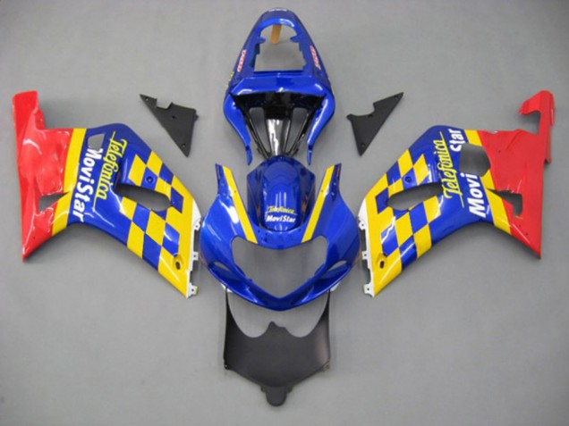 Movistar 2001-2003 Suzuki GSXR 600-750 Motorrad Verkleidung Movistar 2001-2003 Suzuki GSXR 600-750 Motorrad Verkleidung