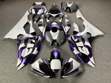 Mystischer Lila Schnee Tarnung 2008-2016 Yamaha R6 Motorrad Verkleidung