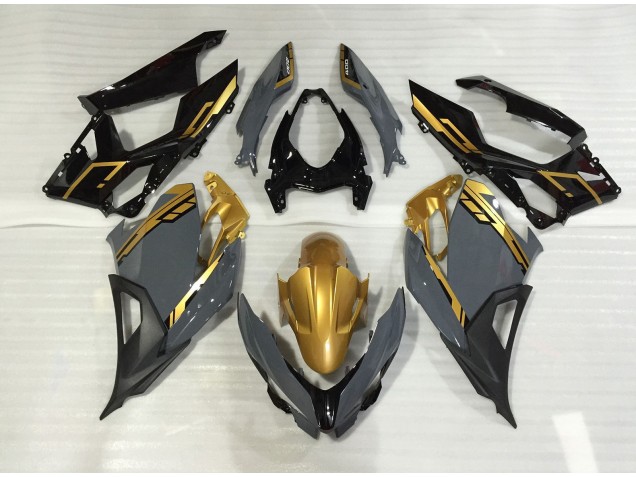 Nardo Grau & Gold 2018-2023 Kawasaki Ninja 400 Motorrad Verkleidung Nardo Grau & Gold 2018-2023 Kawasaki Ninja 400 Motorrad Verkleidung
