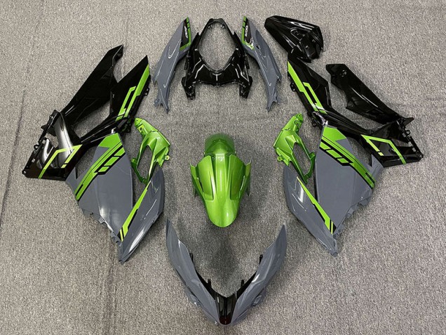 Nardo Grau & Grün 2018-2023 Kawasaki Ninja 400 Motorrad Verkleidung Nardo Grau & Grün 2018-2023 Kawasaki Ninja 400 Motorrad Verkleidung