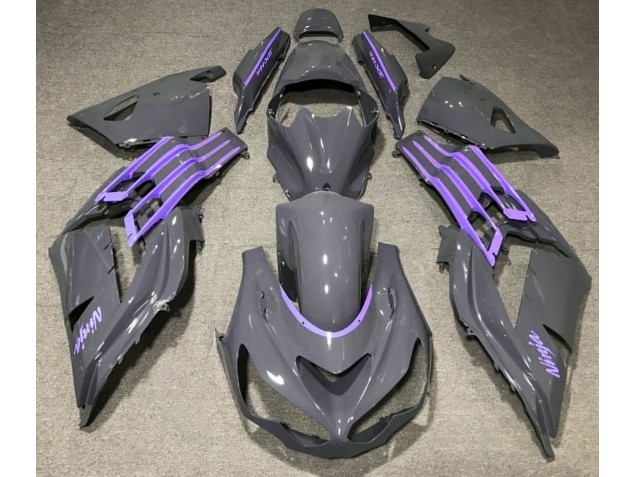 Nardo Grau & Lila 2012-2021 Kawasaki ZX14R Motorrad Verkleidung Nardo Grau & Lila 2012-2021 Kawasaki ZX14R Motorrad Verkleidung