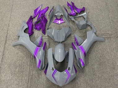 Nardo Grau & Lila Akzente 2015-2019 Yamaha R1 Motorrad Verkleidung