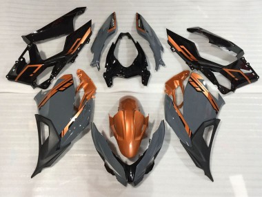 Nardo Grau & Orange 2018-2023 Kawasaki Ninja 400 Motorrad Verkleidung