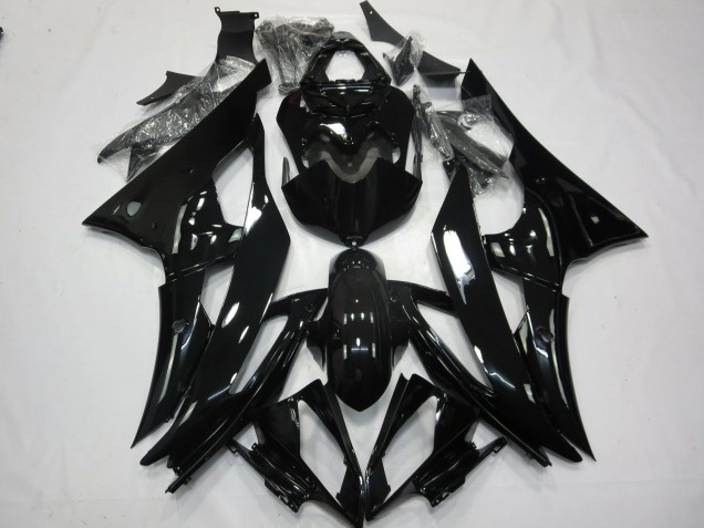 Nr 2 Glänzendes Schwarz 2008-2016 Yamaha R6 Motorrad Verkleidung Nr 2 Glänzendes Schwarz 2008-2016 Yamaha R6 Motorrad Verkleidung