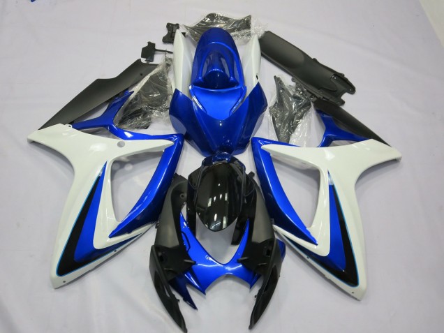 OEM Stil Weiß Blau 2006-2007 Suzuki GSXR 600-750 Motorrad Verkleidung OEM Stil Weiß Blau 2006-2007 Suzuki GSXR 600-750 Motorrad Verkleidung