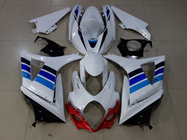 OEM Stil Blau & Weiß 2007-2008 Suzuki GSXR 1000 Motorrad Verkleidung OEM Stil Blau & Weiß 2007-2008 Suzuki GSXR 1000 Motorrad Verkleidung