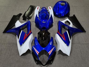 OEM Stil Glanz Blau & Weiß 2007-2008 Suzuki GSXR 1000 Motorrad Verkleidung