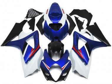 OEM Stil Glanz Blau & Weiß Rot 2007-2008 Suzuki GSXR 1000 Motorrad Verkleidung