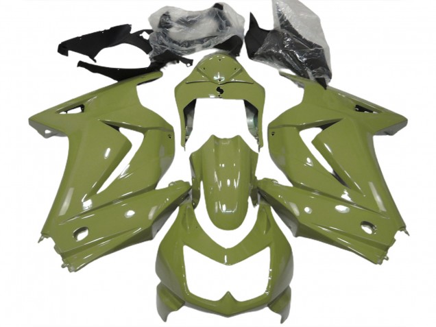 Oliv Glänzend 2008-2012 Kawasaki Ninja 250 Motorrad Verkleidung Oliv Glänzend 2008-2012 Kawasaki Ninja 250 Motorrad Verkleidung