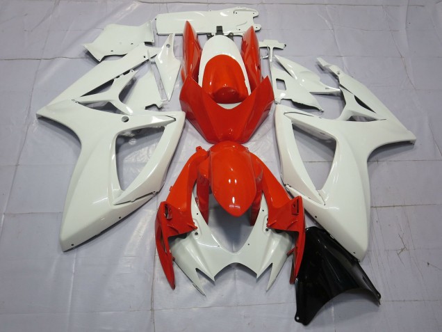Orange & Weiß 2006-2007 Suzuki GSXR 600-750 Motorrad Verkleidung Orange & Weiß 2006-2007 Suzuki GSXR 600-750 Motorrad Verkleidung