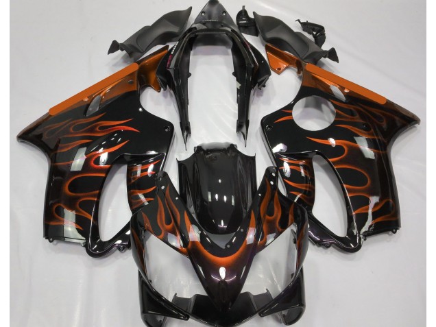 Orange Flamme 2004-2007 Honda CBR600 F4i Motorrad Verkleidung Orange Flamme 2004-2007 Honda CBR600 F4i Motorrad Verkleidung