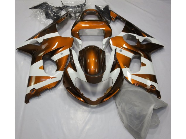 Orange Glänzend & Weiß 2000-2002 Suzuki GSXR 1000 Motorrad Verkleidung Orange Glänzend & Weiß 2000-2002 Suzuki GSXR 1000 Motorrad Verkleidung