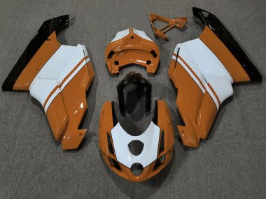 Orange Glänzend & Weiß 2003-2004 Ducati 749 999 Motorrad Verkleidung