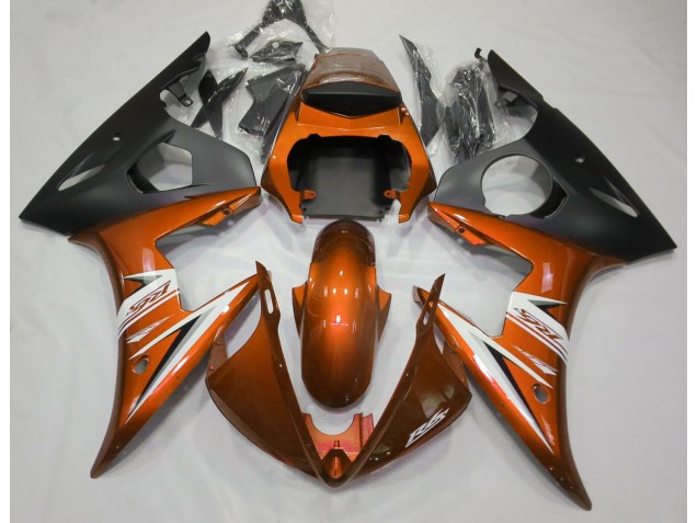 Orange Glänzend & Weiß 2003-2004 Yamaha R6 Motorrad Verkleidung Orange Glänzend & Weiß 2003-2004 Yamaha R6 Motorrad Verkleidung
