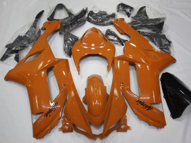 Orange Glänzend 2007-2008 Kawasaki ZX6R Motorrad Verkleidung