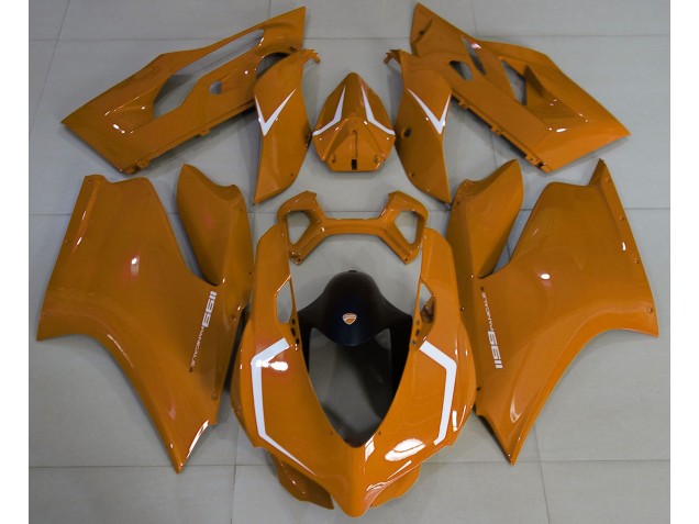 Orange Glänzend & Weiß 2011-2014 Ducati 1199 Motorrad Verkleidung Orange Glänzend & Weiß 2011-2014 Ducati 1199 Motorrad Verkleidung