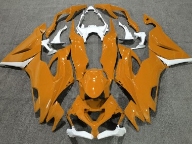 Orange Glänzend & Weiß 2019-2023 Kawasaki ZX6R Motorrad Verkleidung