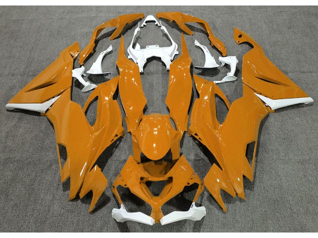 Orange Glänzend & Weiß 2019-2023 Kawasaki ZX6R Motorrad Verkleidung Orange Glänzend & Weiß 2019-2023 Kawasaki ZX6R Motorrad Verkleidung
