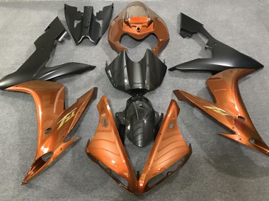 Orange Glänzend & Kohlefaser Stil 2004-2006 Yamaha R1 Motorrad Verkleidung