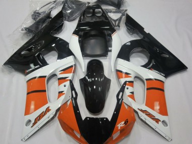 Orange Glänzend & Schwarz 1998-2002 Yamaha R6 Motorrad Verkleidung