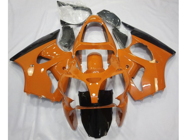 Orange Glänzend & Schwarz 2000-2002 Kawasaki ZX6R Motorrad Verkleidung Orange Glänzend & Schwarz 2000-2002 Kawasaki ZX6R Motorrad Verkleidung