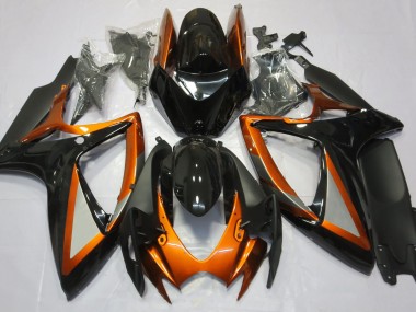 Orange Glänzend & Schwarz 2006-2007 Suzuki GSXR 600-750 Motorrad Verkleidung