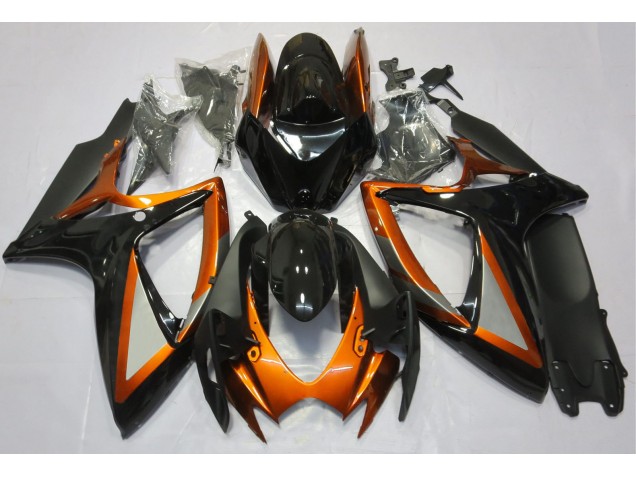 Orange Glänzend & Schwarz 2006-2007 Suzuki GSXR 600-750 Motorrad Verkleidung Orange Glänzend & Schwarz 2006-2007 Suzuki GSXR 600-750 Motorrad Verkleidung