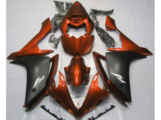 Orange Glänzend & Schwarz 2007-2008 Yamaha R1 Motorrad Verkleidung Orange Glänzend & Schwarz 2007-2008 Yamaha R1 Motorrad Verkleidung