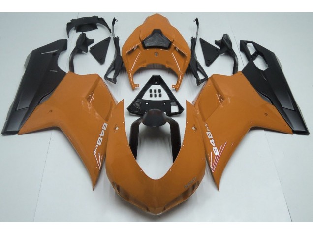 Orange Glänzend & Schwarz 2007-2014 Ducati 848 1098 1198 Motorrad Verkleidung Orange Glänzend & Schwarz 2007-2014 Ducati 848 1098 1198 Motorrad Verkleidung