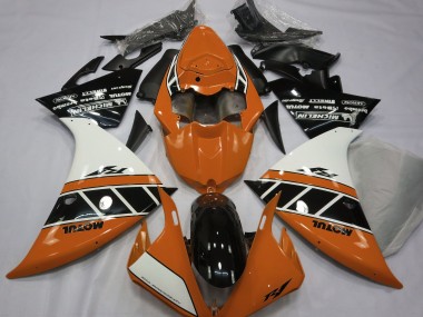 Orange Glänzend Silber & Schwarz 2012-2014 Yamaha R1 Motorrad Verkleidung